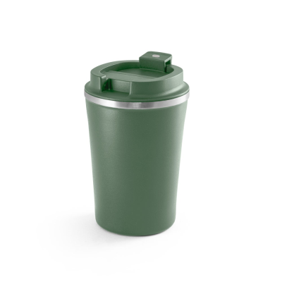 PHELPS STAINLESS STEEL METAL AND PP TRAVEL CUP 470 ML in Army Green