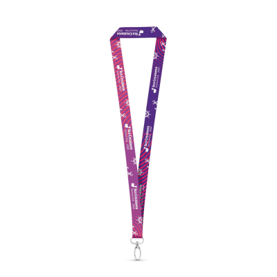 Picture of MANILA POLYESTER SUBLIMATION LANYARD with Carabiner in White