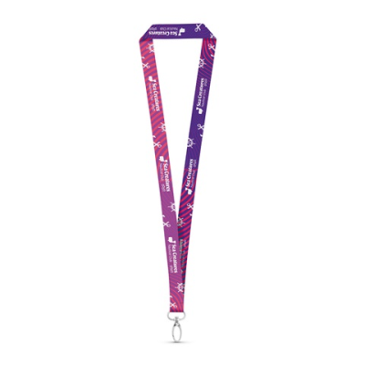 Picture of MANILA POLYESTER SUBLIMATION LANYARD with Carabiner.