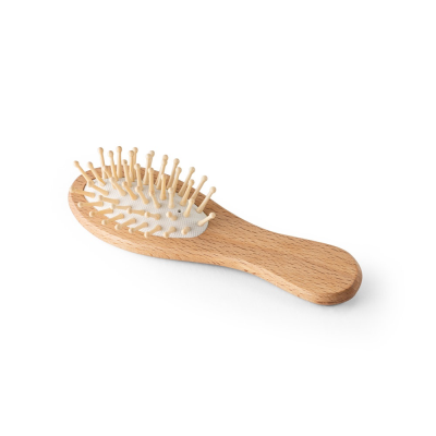 Picture of DERN WOOD HAIRBRUSH with Round Bamboo Bristles in Natural