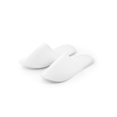 Picture of DANES UNISEX BEDROOM SLIPPERS in Polyester in White