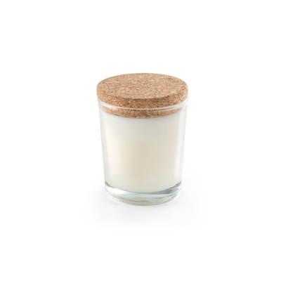 Picture of ZEN 80 AROMATIC CANDLE in a Glass Holder with a Cork Lid 80 G in Clear Transparent