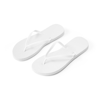 Picture of BALI L  &  XL SLIPPERS with Fully Customizable Sublimation Soles in White