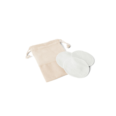 ELISE SET OF 3 WASHABLE AND REUSABLE FACIAL CLEANSING PADS in Natural