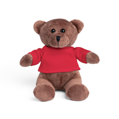 Picture of BEAR PLUSH TEDDY BEAR in a Tee Shirt in Red