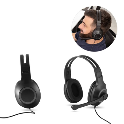 Picture of KILBY ADJUSTABLE HEADPHONES with Microphone in ABS & Pp