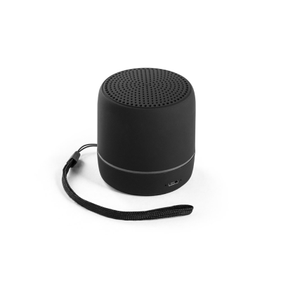 Picture of TURING PORTABLE 3W SPEAKER with 4 Hours of Battery Life on Recycled ABS in Black