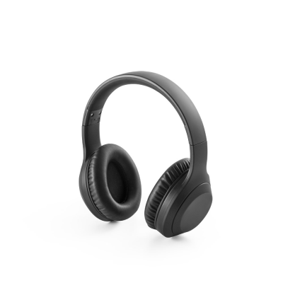 Picture of BETTENCOURT FOLDING CORDLESS HEADPHONES with Anc & 15H of Autonomy on Recycled ABS in Black