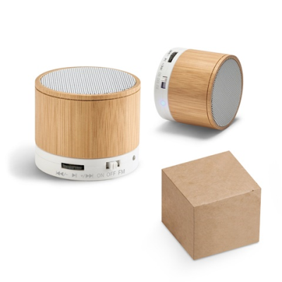 Picture of GLASHOW BAMBOO PORTABLE SPEAKER with Microphone.