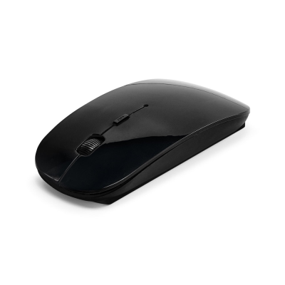 Picture of BLACKWELL BATTERY-OPERATED CORDLESS MOUSE in Recycled ABS in Black