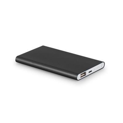Picture of MARCET POWER BANK SLIM 4000 MAH in Recycled Aluminium Metal in Black