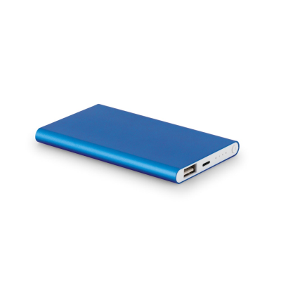 Picture of MARCET POWER BANK SLIM 4000 MAH in Recycled Aluminium Metal in Light Blue