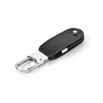 Picture of BRAGG 8GB USB MEMORY with 8Gb in PU & with Carabiner Clip in Black