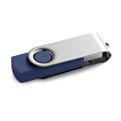 Picture of CLAUDIUS 4GB 4 GB USB FLASH DRIVE with Metal Clip in Blue