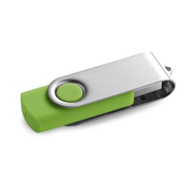 Picture of CLAUDIUS 4GB 4 GB USB FLASH DRIVE with Metal Clip in Pale Green