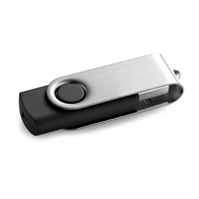 Picture of CLAUDIUS 8GB 8 GB USB FLASH DRIVE with Metal Clip in Black