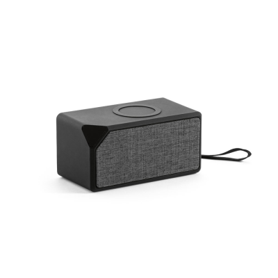 Picture of GRUBBS ABS PORTABLE SPEAKER with Cordless Charger in Black