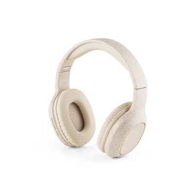 Picture of FEYNMAN FOLDING CORDLESS HEADPHONES with 4-Hour Battery Life in Wheat Straw & ABS in Natural