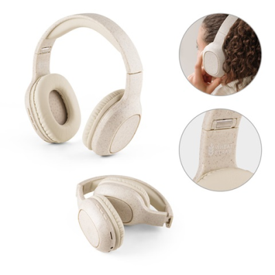 Picture of FEYNMAN WHEAT STRAW FIBRE AND ABS CORDLESS HEADPHONES.