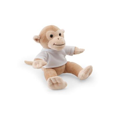 Picture of MONKY MONKEY-SHAPED PLUSH TOY with Tee Shirt in Light Brown
