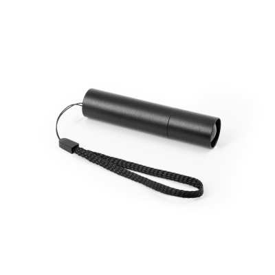 BRUCE RECHARGEABLE TORCH MADE FROM RECYCLED ALUMINUM in Black