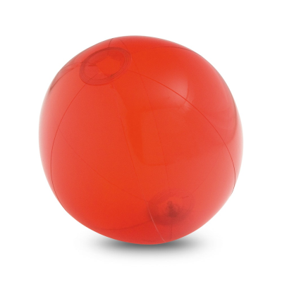Picture of PECONIC INFLATABLE BEACH BALL in Translucent PVC in Red