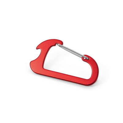 Picture of CLOSE CARABINER with Aluminium Metal Capsule Opener in Red
