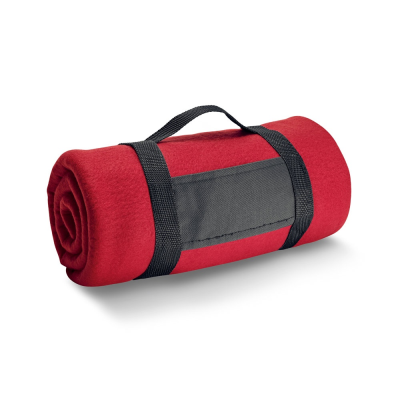 Picture of THORPE FLEECE BLANKET with Removable Handle in Red