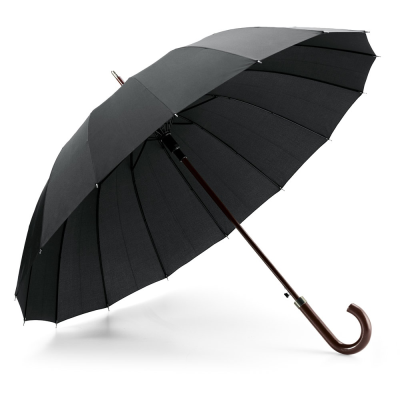 Picture of HEDI 16 RIB AUTOMATIC OPENING UMBRELLA in 190T Pongee with Automatic Opening in Black