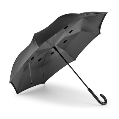 Picture of ANGELA 190T PONGEE REVERSIBLE FOLDING UMBRELLA in Grey