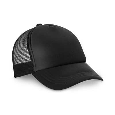 NICOLA BK POLYESTER AND MESH CAP in Black