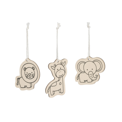 Picture of FAUNE COLOURING SET FOR CHILDRENS in Wood in Natural