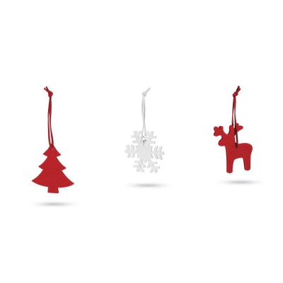 Picture of ZERMATT CHRISTMAS ORNAMENTS in Red