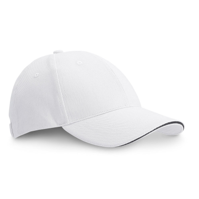 Picture of CHRISTOPHE 100% COTTON SANDWICH CAP in White