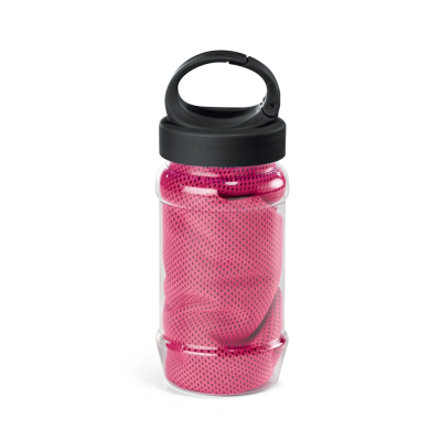 Picture of ARTX PLUS SET with a PP & Pet Bottle & a Polyamide & Polyester Sports Towel in Pink