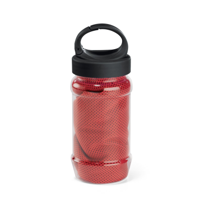 Picture of ARTX PLUS SET with a PP & Pet Bottle & a Polyamide & Polyester Sports Towel in Red