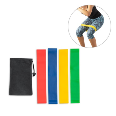 Picture of BURPEE SET OF ELASTICATED RESISTANCE BANDS with Non-Woven Pouch.