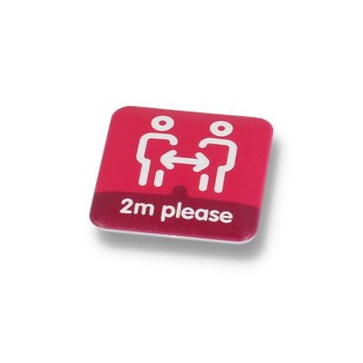 Picture of SOCIAL DISTANCING BUTTON BADGE – 37MM SQUARE