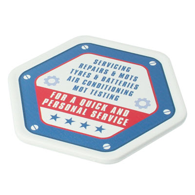 Picture of RECYCLED STANDARD PLASTIC HEXAGON COASTER
