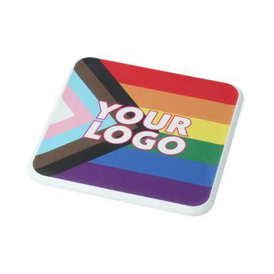 Picture of PRIDE RAINBOW SQUARE COASTER.