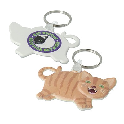 Picture of CAT SHAPE FUNKEYS KEYRING.