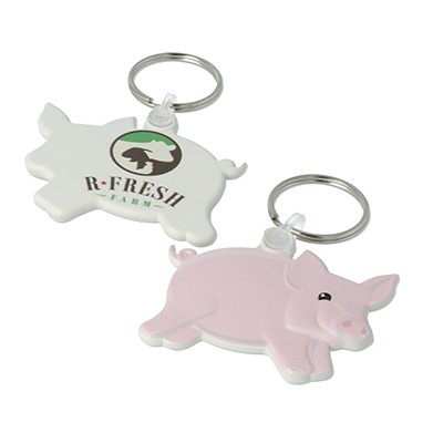 Picture of PIG SHAPE  FUNKEYS KEYRING.