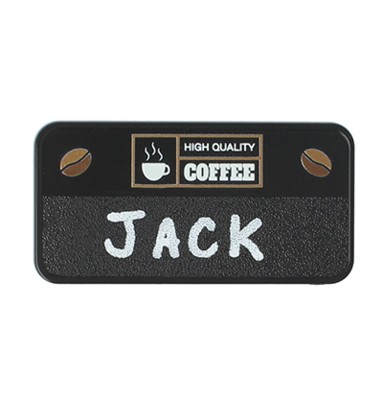 Picture of CHALKBOARD NAME BADGE.