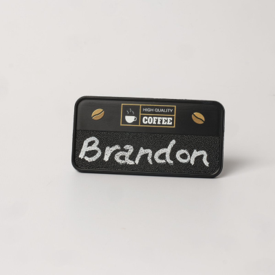 Picture of CHALKBOARD NAME BADGE - LOW WINDOW - SAFETY PIN