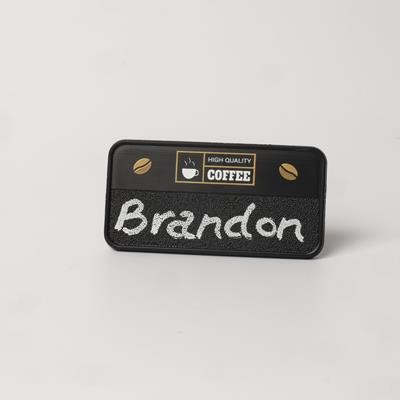 Picture of ALWAYS RECYCLED CHALKBOARD NAME BADGE – RECTANGULAR LOW WINDOW.