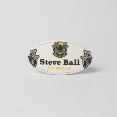 Picture of ESSENTIAL NAME BADGE - OVAL - COMBO CLIP