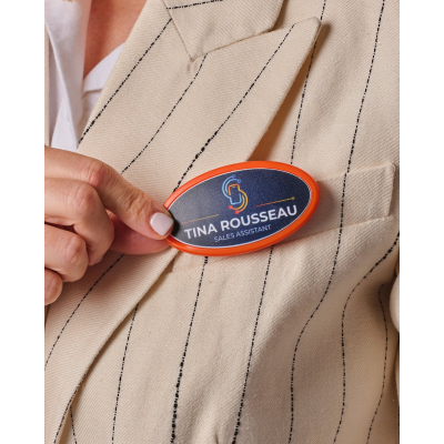 Picture of SELECT NAME BADGE - OVAL - COMBO CLIP