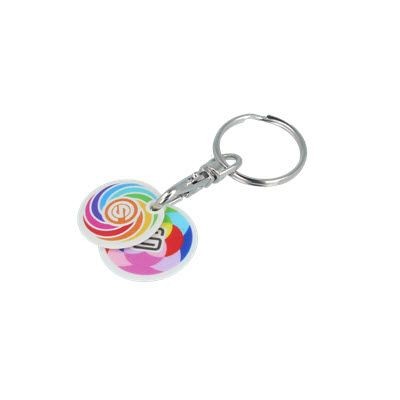 Picture of RECYCLED MULTI EURO TROLLEY COIN KEYRING