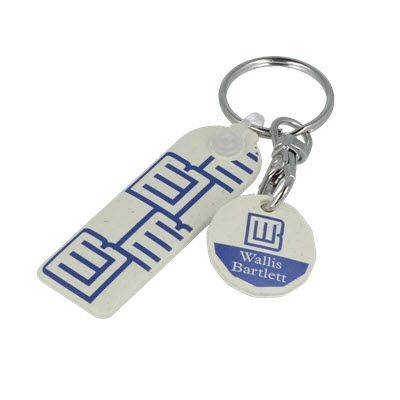 Picture of RHIPS B TROLLEY MATE RECTANGLE COIN KEYRING