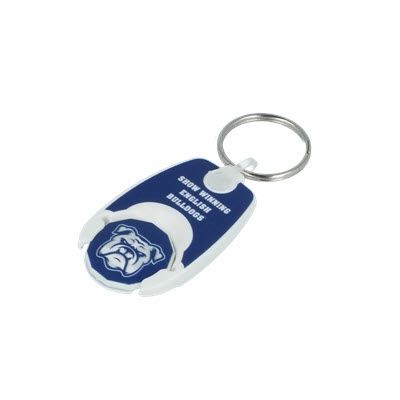 Picture of RECYCLED POP COIN TROLLEY KEYRING.